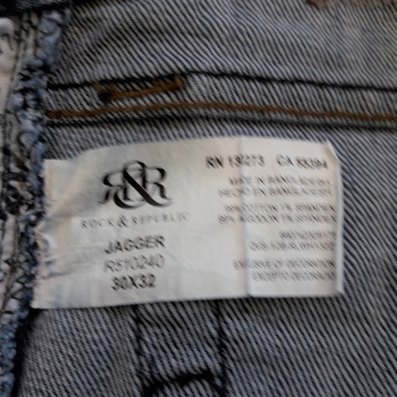 Rock & Republic Jeans Jagger Med Wash 30x32 - Picture 8 of 8